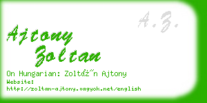 ajtony zoltan business card